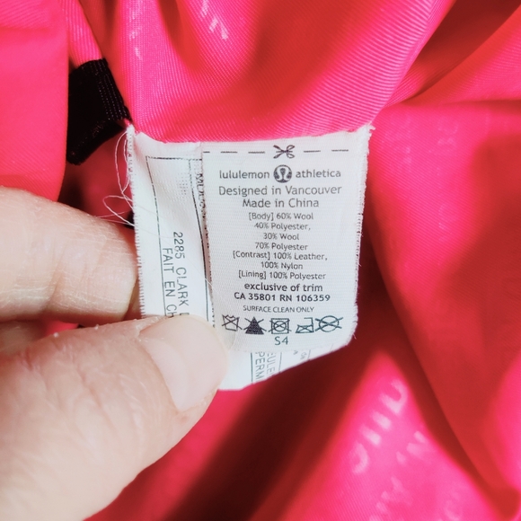 Lululemon Wool Tote Black Gray Pink Big Gym Yoga Laptop Shoulder Bag Vintage - Picture 11 of 13